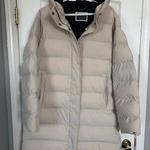 Denver Hayes Light Taupe Long Puffer Coat